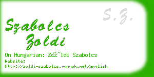 szabolcs zoldi business card